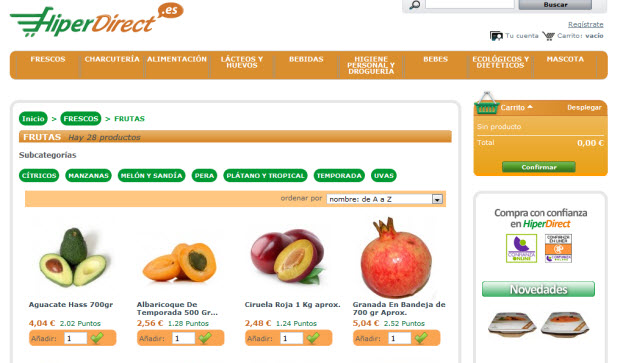 comprar frutas por internet