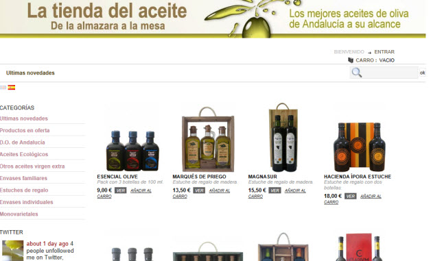 Comprar aceite de oliva de calidad
