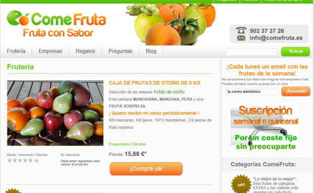 Comprar fruta ecológica en Comefruta