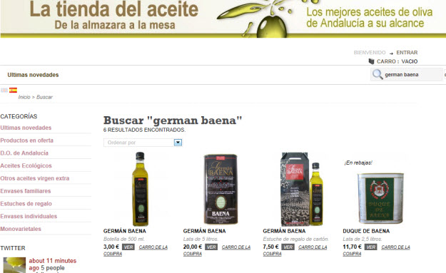 Comprar aceite Germán Baena